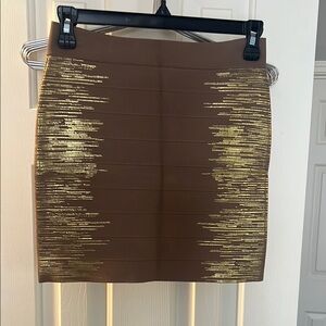 Guess- Brown and Gold Women's Skirt